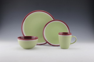 16pc Stoneware  color glaze-HS11021