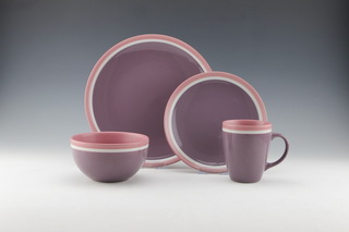 16pc Stoneware  color glaze-HS11022