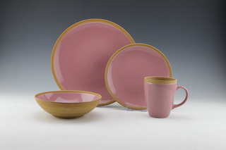 16pc Stoneware  color glaze-HS11023