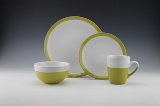 16pc Stoneware  color glaze-HS11027