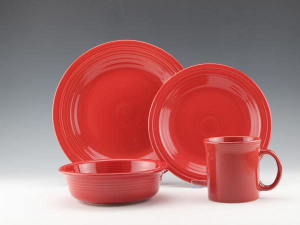 16pc Stoneware embossed solid color dinnerware HS13025