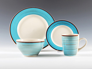 16pc  Stoneware hand painted-HS12012