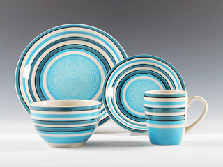 16pc  Stoneware hand painted-HS12013